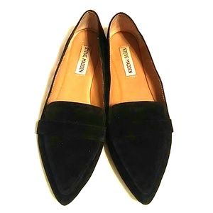 STEVE MADDEN Black Suede Leather Shoes Sz 7